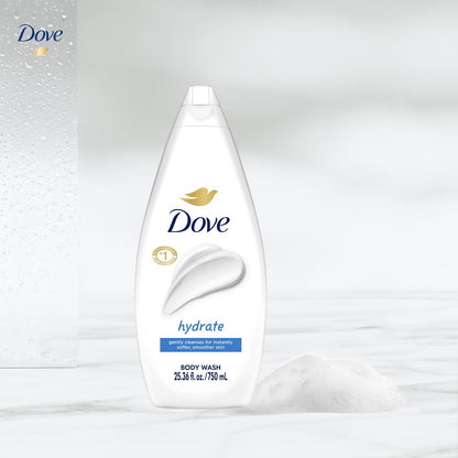 Dove Sensitive Skin Body Wash, 24hr Lotion-Soft Skin, 30.6 oz