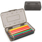 Clear Plastic Hard Pencil box Case with Personalized Sticker for Girl Boy