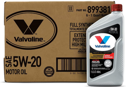 Valvoline MaxLife High Mileage 5W-30 Synthetic Blend Motor Oil 5 Quart