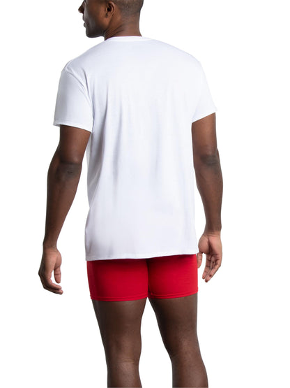 Fruit of The Loom Men's Crew Tee Undershirts, Moisture Wicking & Tag Free, Also Available in Big & Tall