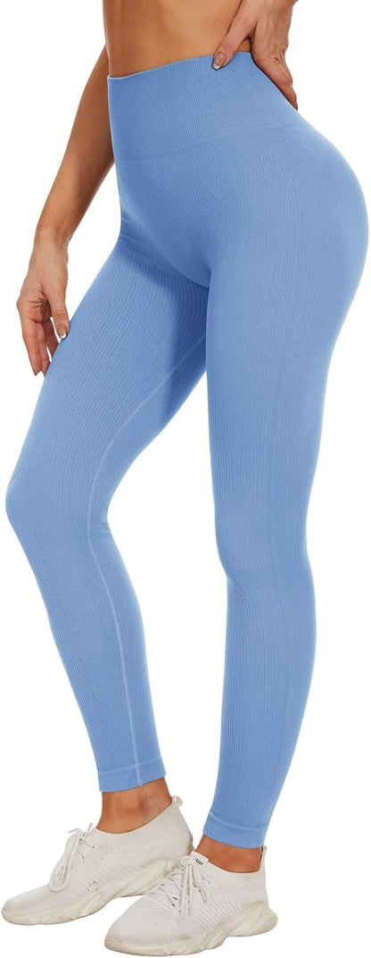 TNNZEET High Waisted Leggings for Women - No See Through Tummy Control Cycling Workout Yoga Pants with Pockets Reg & Plus