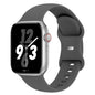 Sport Band Compatible with Apple Watch 38mm 40mm 41mm 42mm 44mm 45mm 46mm 49mm, Replacement Soft Silicone Strap Wristbands for iWatch Series 11/10/9/8/7/6/5/4/3/2/1 Ultra SE Women Men, Space Gray