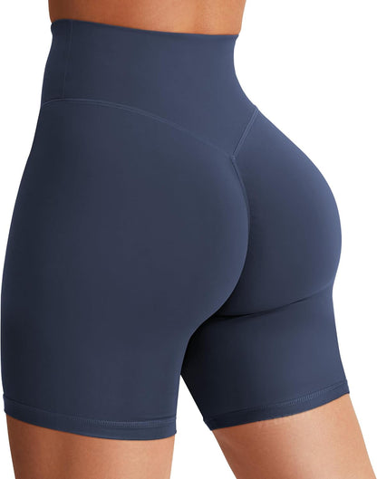 YEOREO SoftHue Women's Biker Shorts Workout Hidden Scrunch Gym Shorts