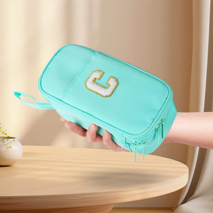 Cute Large Pencil Case Pouch,Personalized Initial Pencil Bag for Girls Boy