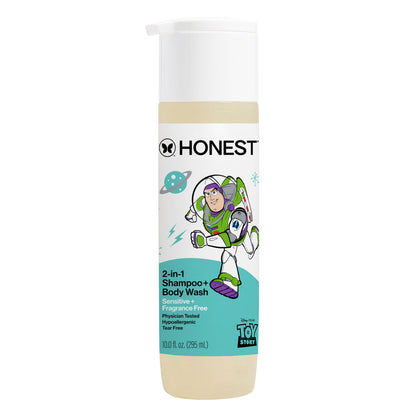 The Honest Company Shampoo & Body Wash, Tear-Free, Fragrance-Free, 10 fl oz