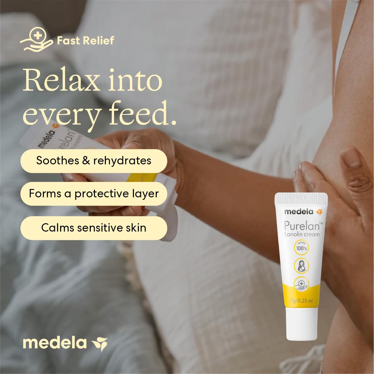Medela Nipple Rescue Kit, Purelan Lanolin Nipple Cream 7g + 2 Hydrogel Pads