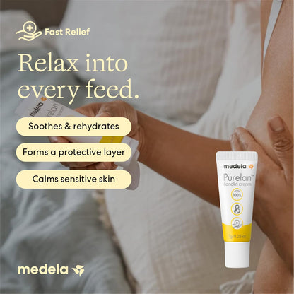 Medela Nipple Rescue Kit, Purelan Lanolin Nipple Cream 7g + 2 Hydrogel Pads