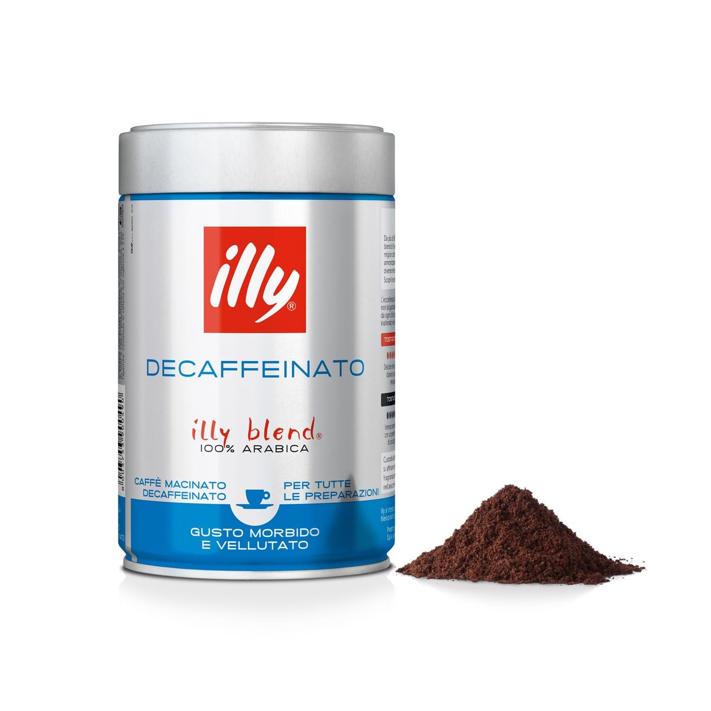 illy Intenso Ground Espresso Coffee, Bold Roast, Intense, Robust and Full Flavored With Notes of Deep Cocoa, 100% Arabica Coffee, No Preservatives, 8.8 Ounce Can (Pack of 1)