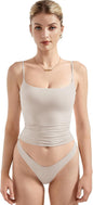 SUUKSESS Women Double Line Square Neck Tank Top Summer Y2K Going Out Basic Cami Shirt