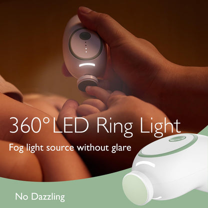 Momcozy Baby Nail File Electric, Gentle Night Light Baby Nail Trimmer