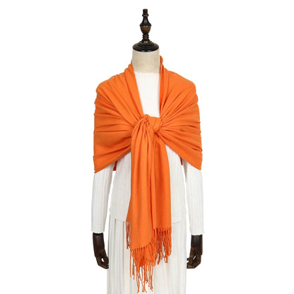 RIIQIICHY Women's Fringe Shawl Wrap Pashmina Scarf for Wedding Evening