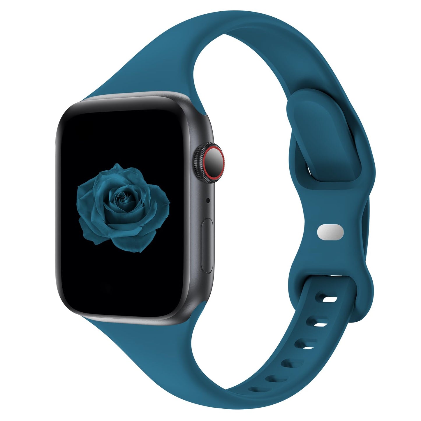 Thin Slim Band Compatible with Apple Watch 38mm 40mm 41mm 42mm 44mm 45mm 46mm 49mm, Replacement Silicone Sport Strap for iWatch Series 11/10/9/8/7/6/5/4/3/2/1 Ultra SE Women Men, Light Blush