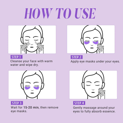 PEAUAMIE Under Eye Patches Gold and Hyaluronic Acid for puffy eyes,Rose Eye Masks for Dark Circles and Puffiness skin care Smooth Wrinkles products 30 Pairs