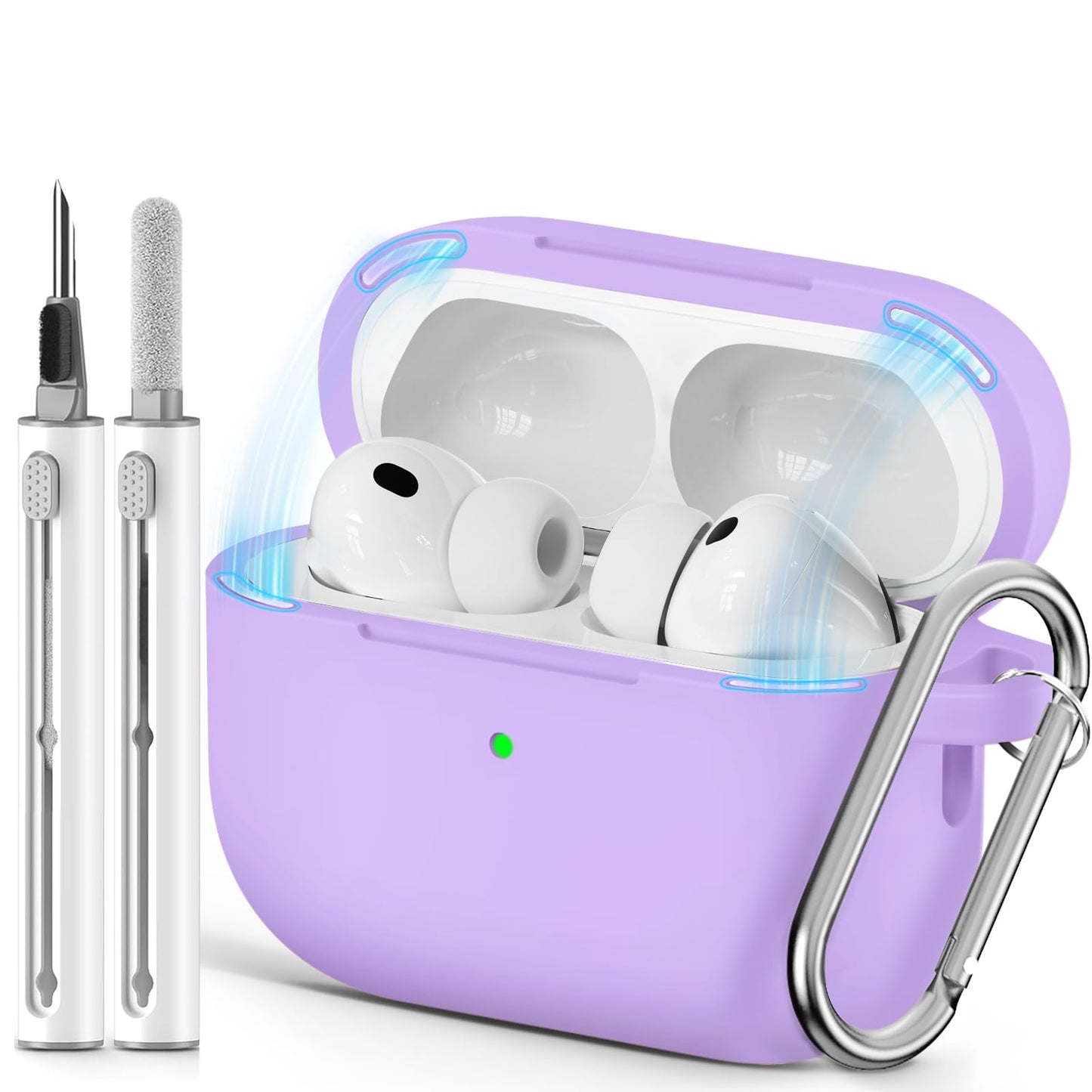 Ljusmicker for AirPods 4 Case 2024 with Cleaner Kit,Milk Tea