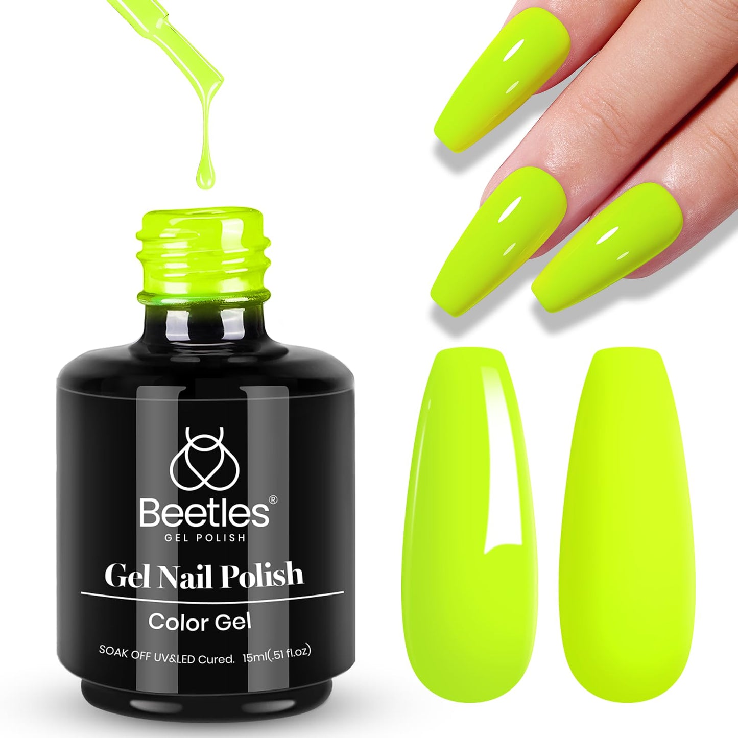 Beetles Purple Gel Nail Polish, 1 Pcs 15ml Purple Gel Polish