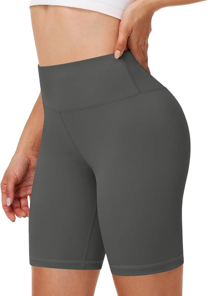 Runhit Women's Workout Biker Shorts - 3"/5"/8" High Waisted Tummy Control Spandex Booty Shorts for Volleyball Gym Yoga Dance