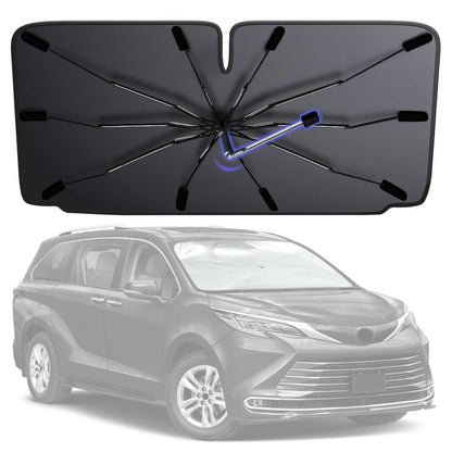 2026 Windshield Sun Shade Umbrella, Foldable Car Sunshade, 99% UV Block