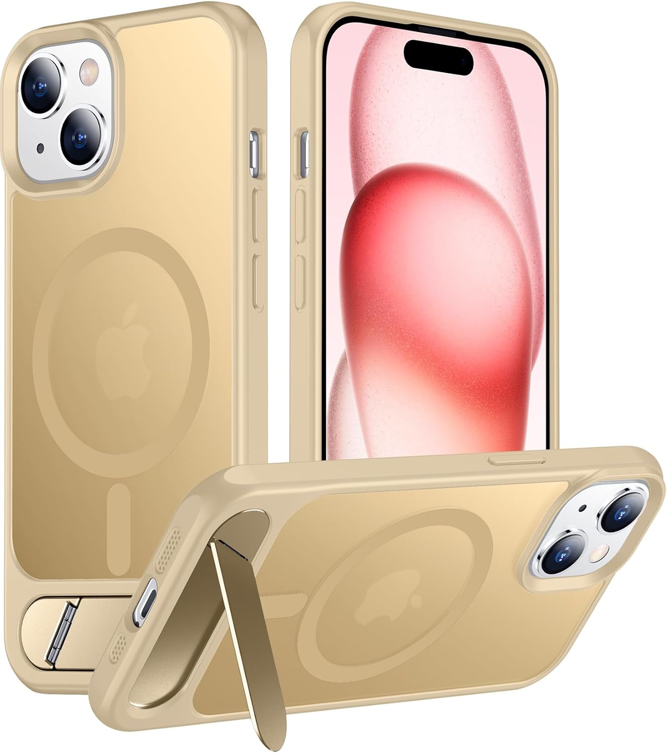 Magnetic Compatible with iPhone 14 Pro Max Case, [Built-in Invisible Kickstand][Compatible with MagSafe] [Military Grade Shockproof] Slim Translucent Matte Phone Case for iPhone 14 Pro Max 6.7"