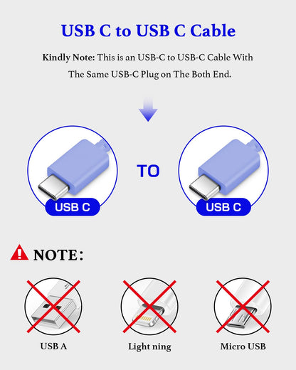 GUUSMART Type C Charger 2-Pack 25W Long 6ft USB C Charger Cable