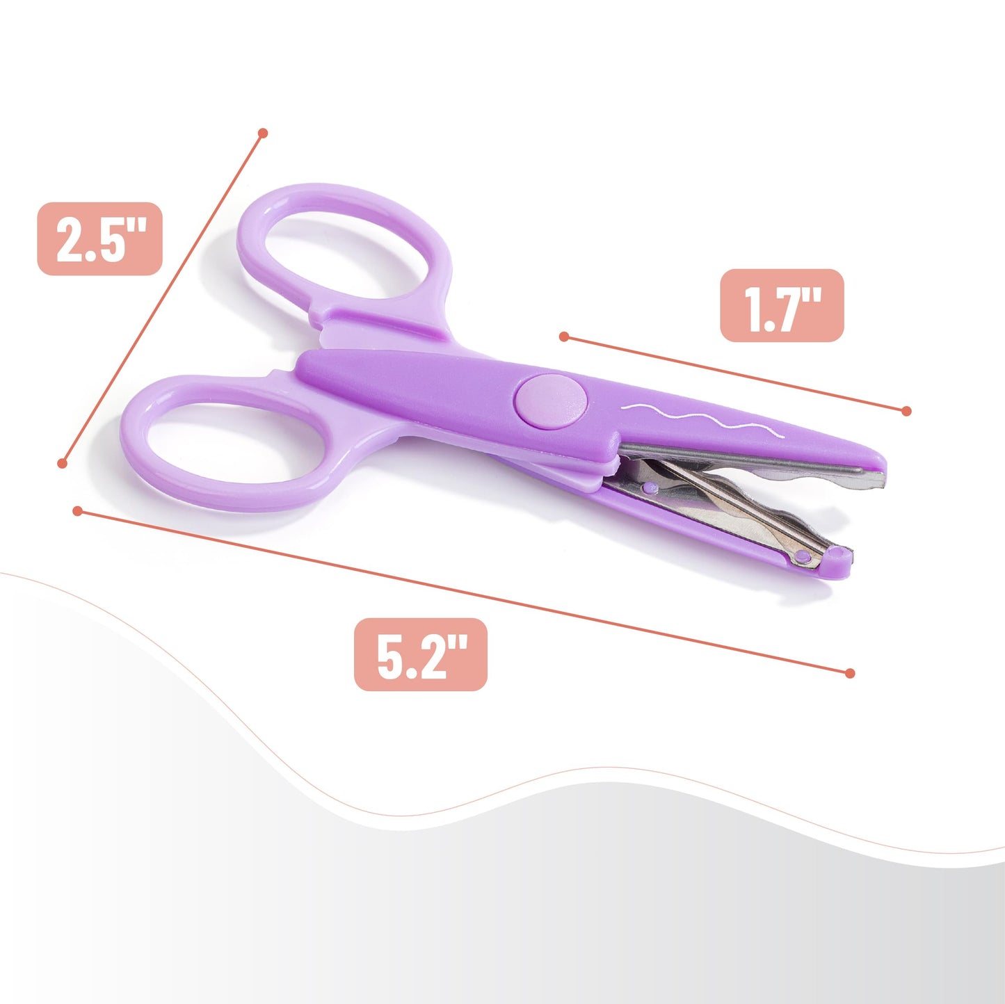 Mr. Pen- Craft Scissors Decorative Edge, 6 Pack, Bright Zig Zag Scissors