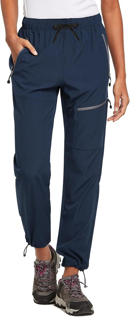 baleaf Women's Hiking Pants Quick Dry Lightweight Water Resistant Elastic Waist Cargo Pants for All Seasons