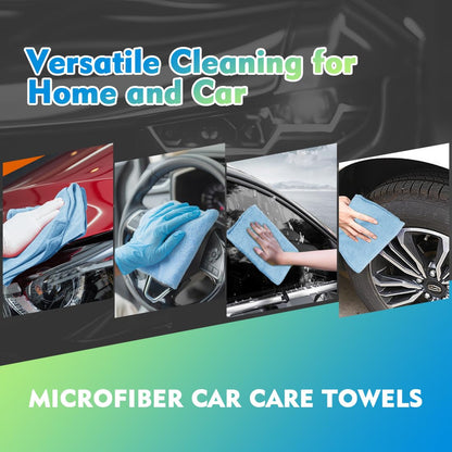 HOMEXCEL Microfiber Cleaning Cloth 12 Pack, 12.5 x 12.5 inch Microfiber Towels for Cars, Ultra Absorbent Washing Cloth, Lint Free Streak Free Cleaning Rags for Car, Kitchen, and Window (Grey)