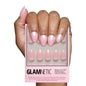 Glamnetic Press On Nails - Short Almond, Glossy Fake Nails 24 Pc Full Kit