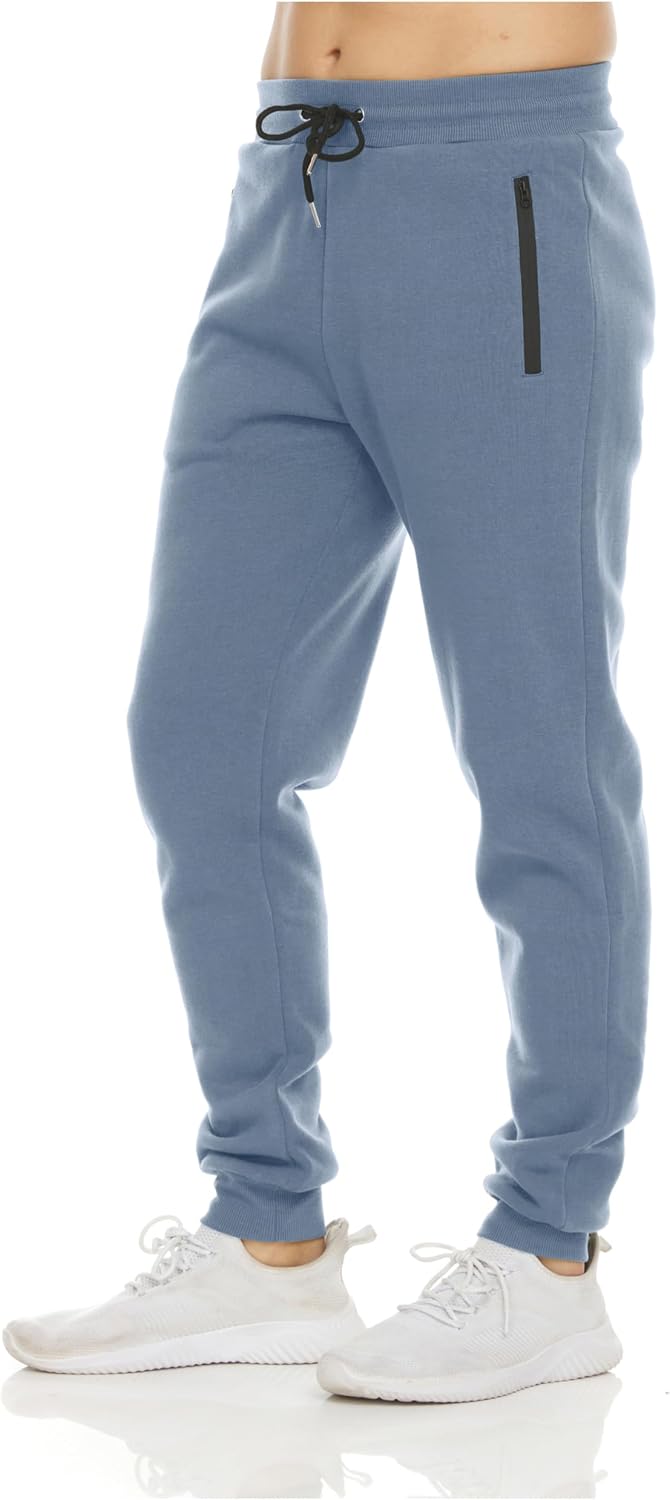 PURE CHAMP Sweatpants for Men 3 Pack Fleece Athletic Workout Joggers Mens Sweatpants with Zipper Pockets Size S-3XL