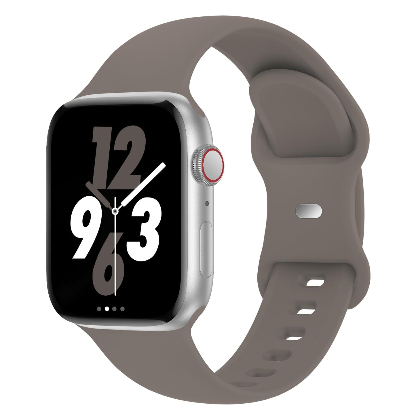 Sport Band Compatible with Apple Watch 38mm 40mm 41mm 42mm 44mm 45mm 46mm 49mm, Replacement Soft Silicone Strap Wristbands for iWatch Series 11/10/9/8/7/6/5/4/3/2/1 Ultra SE Women Men, Space Gray