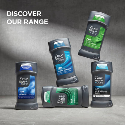 DOVE MEN + CARE Antiperspirant Deodorant Stick Clean Comfort Twin Pack 72-Hour Sweat & Odor Protection Antiperspirant for Men With 1/4 Moisturizing Cream 2.7 oz