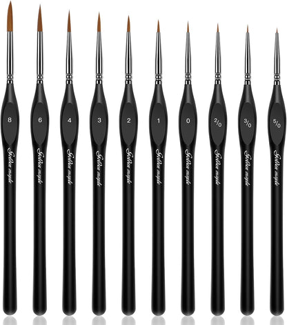 Golden Maple Detail Paint Brushes Set 10pcs