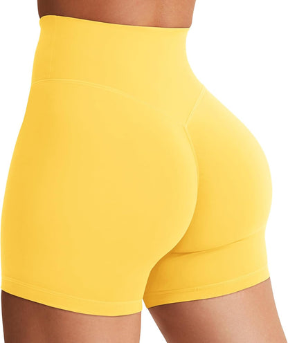 YEOREO SoftHue Women's Biker Shorts Workout Hidden Scrunch Gym Shorts