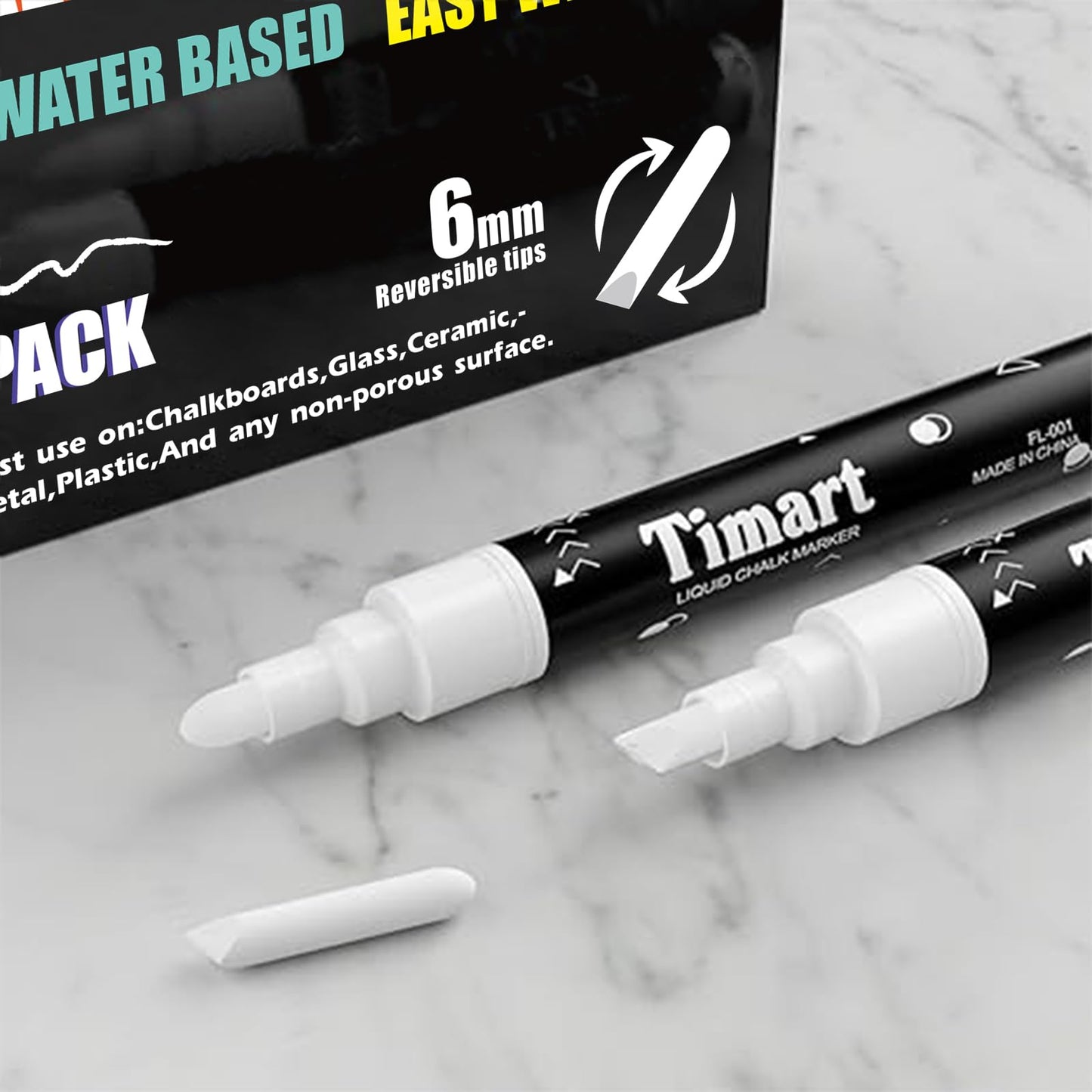 Timart Fine Tip Chalk Markers, Liquid Chalk Pens-8 Pack, 1mm Point