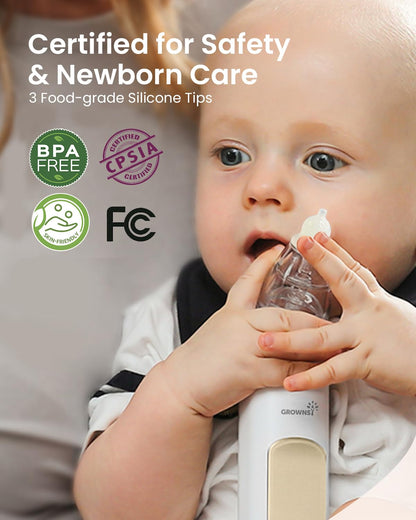 GROWNSY Nasal Aspirator for Baby, Electric Nose Sucker, Powerful Suction
