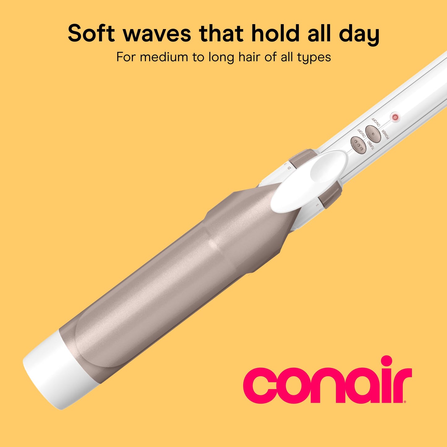 Conair Curling Iron, Double Ceramic, 1" Barrel, White/Rose Gold