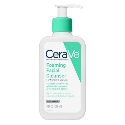 CeraVe Foaming Facial Cleanser, Face Wash for Oily Skin, 16fl oz