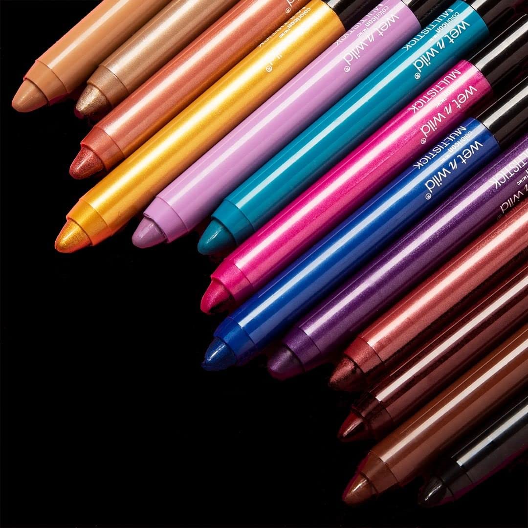 wet n wild Color Icon Cream Eyeliner Eyeshadow Multi-Stick, Moisturizing, Nourishing Velvety Cream-to-Powder Buildable & Blendable Formula, Cruelty-Free & Vegan - Brown Sugar