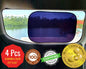 Car Window Shades - Certified 99.79% UVA & 99.95% UVB sun protection. Award winning car sun shade for side windows. 4 Pack (2 Transparency options) 20" x 12" -window shade for car baby by Kinder Fluff