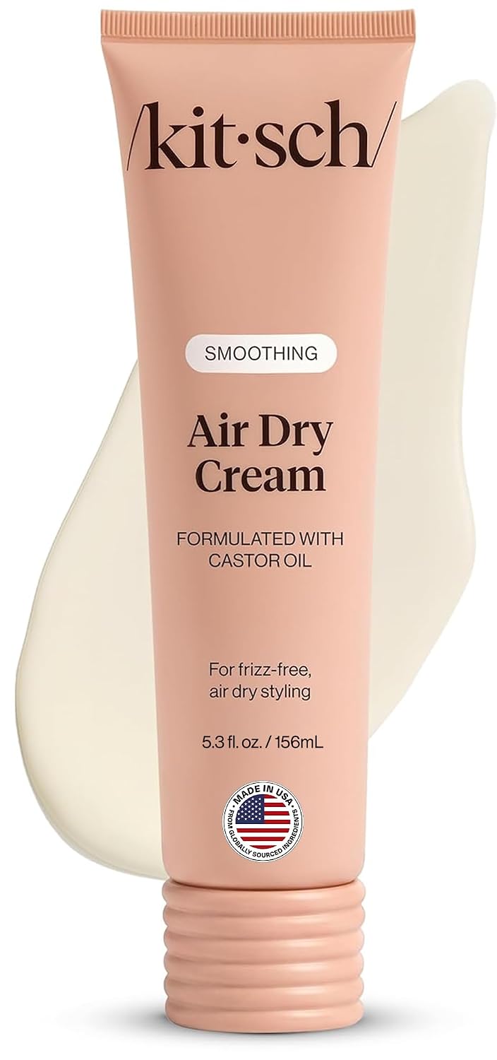 Kitsch Smoothing Air Dry Cream – With Castor Oil & Coconut Oil - 5.3 oz