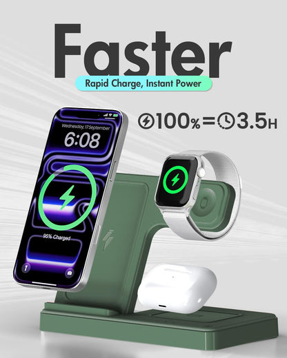 GETPALS Wireless Charger iPhone Charging Station for Apple Multiple Devices
