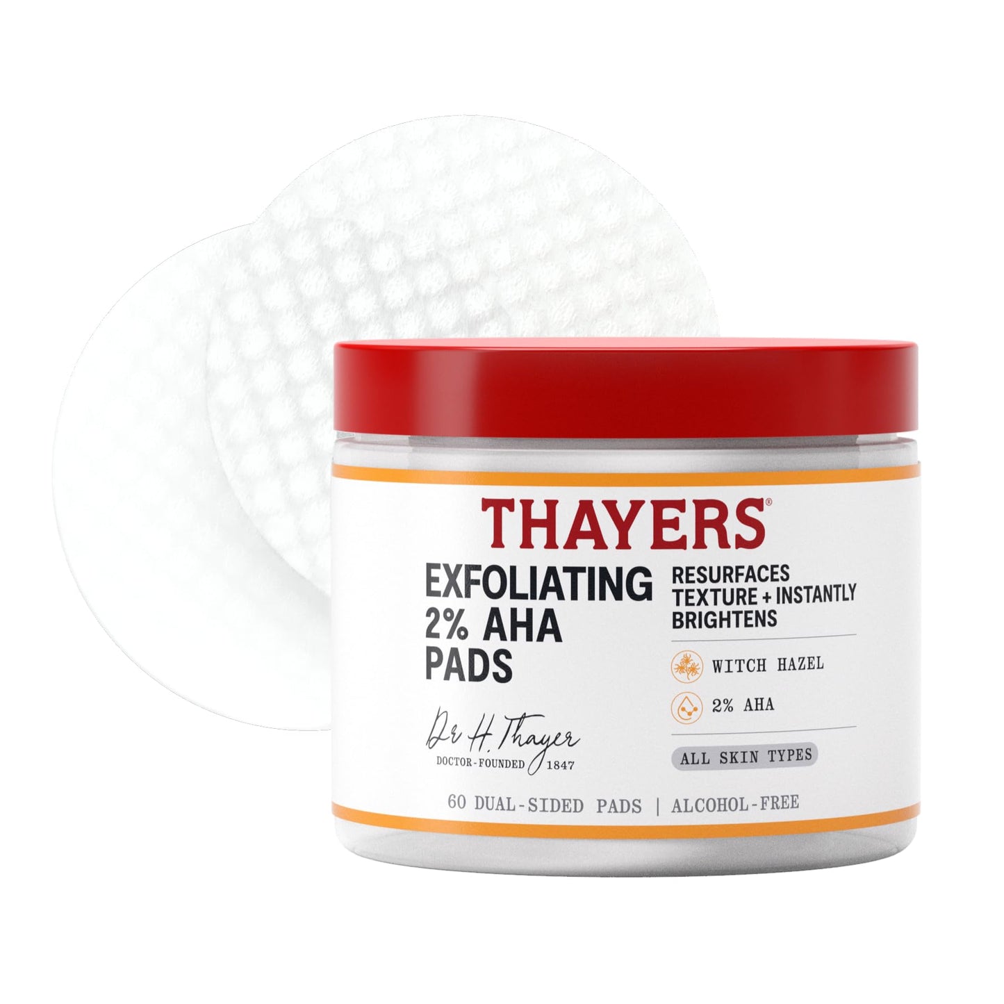 Thayers Blemish Clearing Acne Pads, Salicylic Acid Acne Treatment for Face, Pore Reducing, Exfoliating, and Soothing Skincare, Witch Hazel Toner Pads, 60 Ct