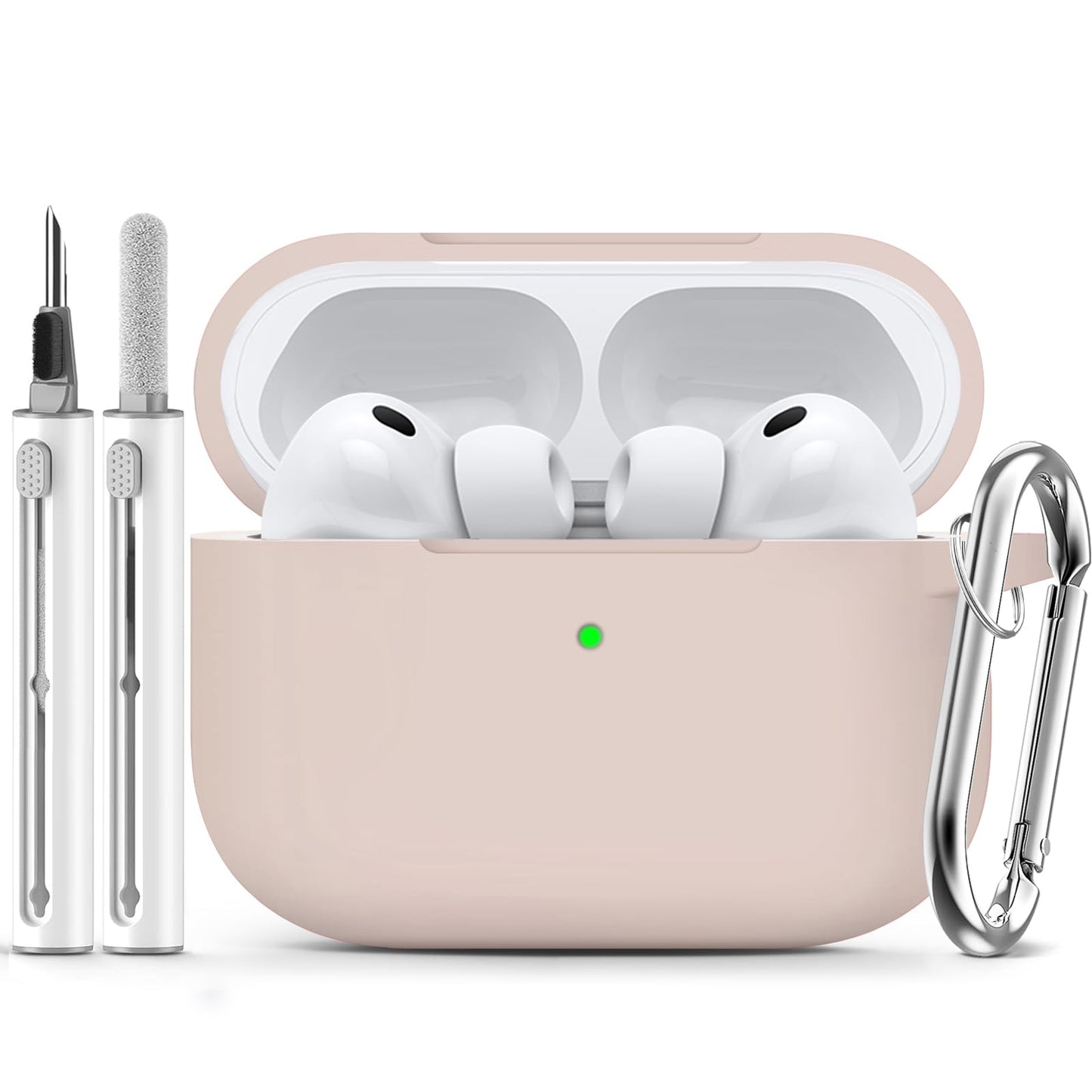 Ljusmicker for AirPods 4 Case 2024 with Cleaner Kit,Milk Tea