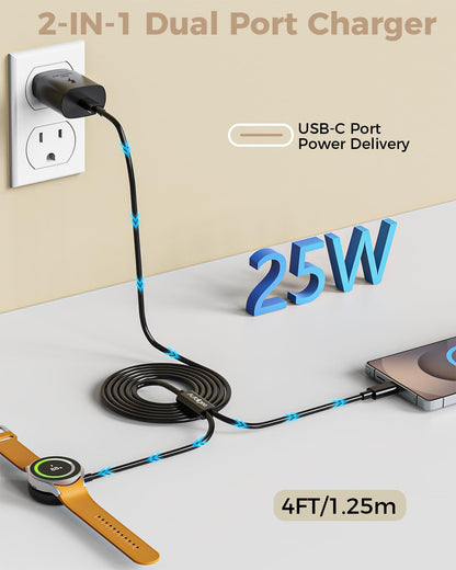 3.3FT for Samsung Galaxy Watch Charger Compatible with 8/8 Classic