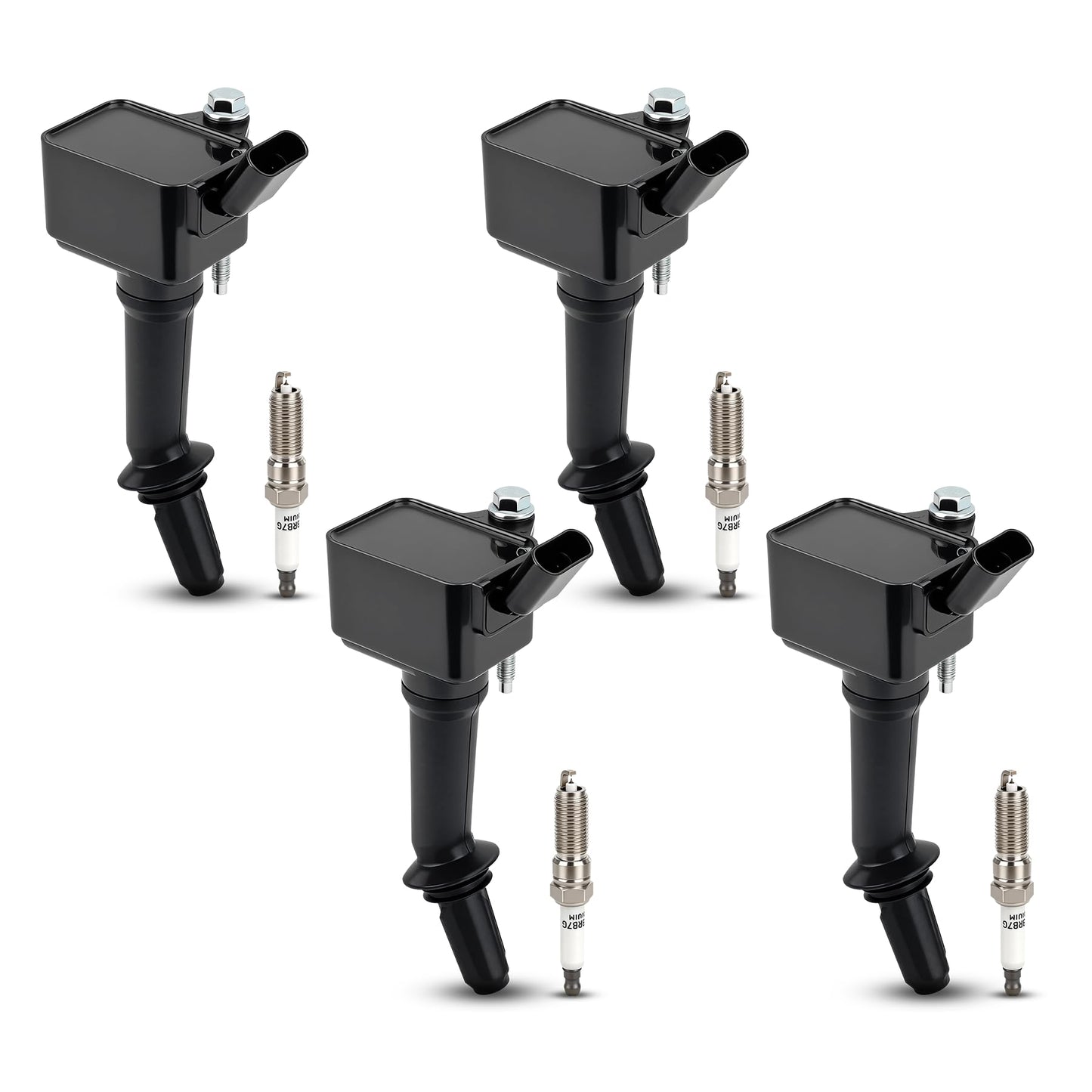 UF667 Ignition Coil & ILZFR6D11 Double Iridium Spark Plug for BMW 2.5-6.0L