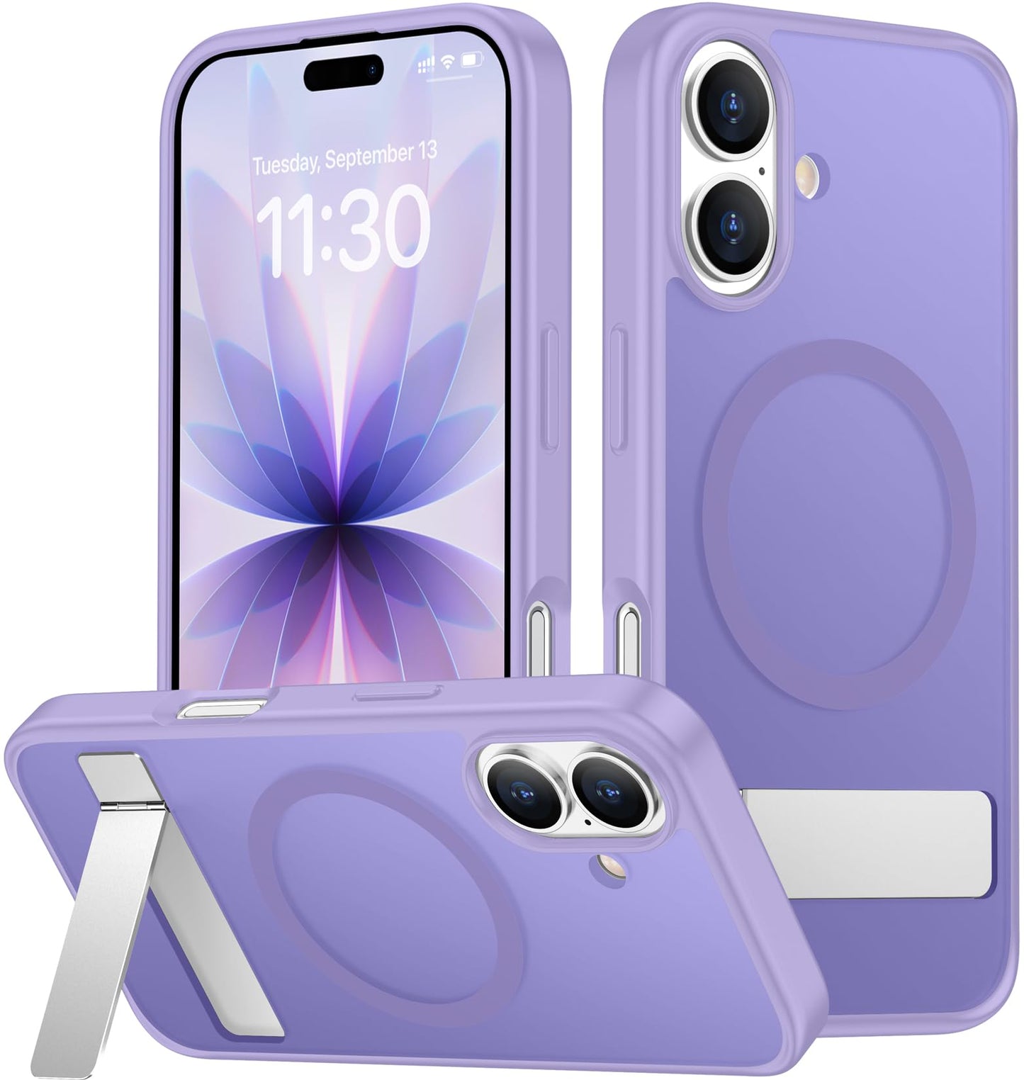 SPIDERCASE Magnetic for iPhone 17 Pro Max Case,with Kickstand,Clear