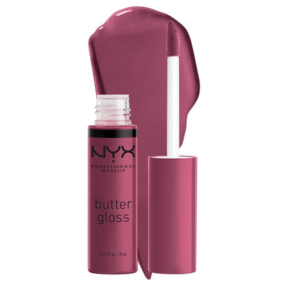 NYX PROFESSIONAL MAKEUP Butter Gloss, Non-Sticky Lip Gloss - Praline (Deep Nude)