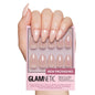 Glamnetic Press On Nails - Short Almond, Glossy Fake Nails 24 Pc Full Kit