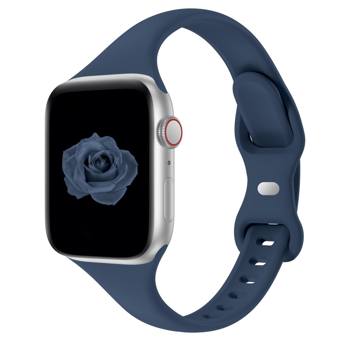 Thin Slim Band Compatible with Apple Watch 38mm 40mm 41mm 42mm 44mm 45mm 46mm 49mm, Replacement Silicone Sport Strap for iWatch Series 11/10/9/8/7/6/5/4/3/2/1 Ultra SE Women Men, Light Blush