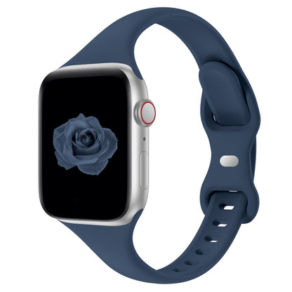 Thin Slim Band Compatible with Apple Watch 38mm 40mm 41mm 42mm 44mm 45mm 46mm 49mm, Replacement Silicone Sport Strap for iWatch Series 11/10/9/8/7/6/5/4/3/2/1 Ultra SE Women Men, Light Blush