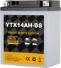 YTX14AH-BS 12V 12Ah Motorcycle Battery, 220CCA Rechargeable Maintenance Free Sealed AGM Battery, Powersport Replacement for ATV, UTV, Scooter
